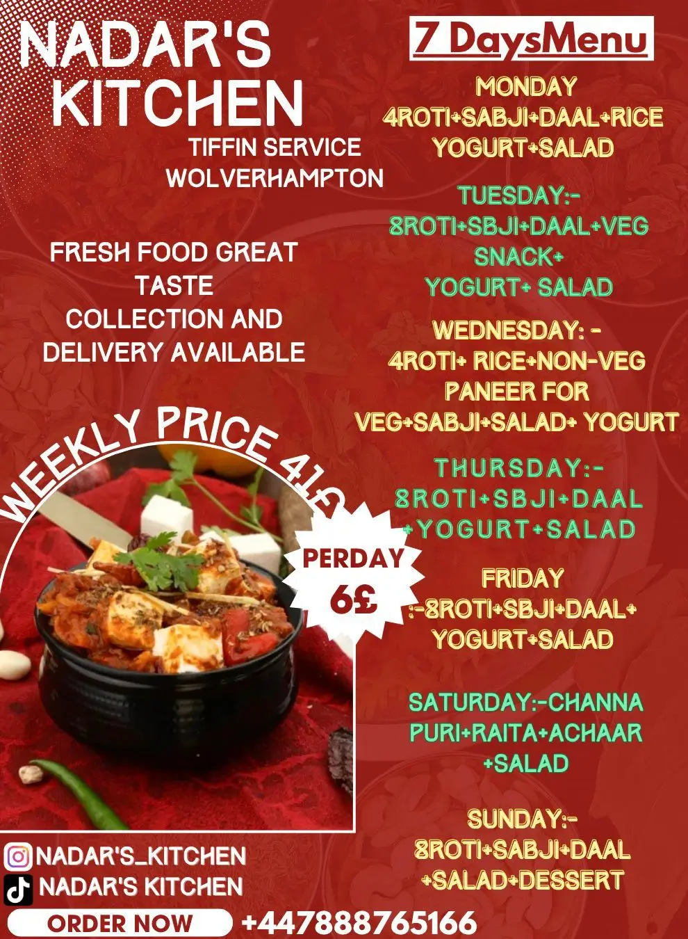Delicious food from The Nadar's Kitchen